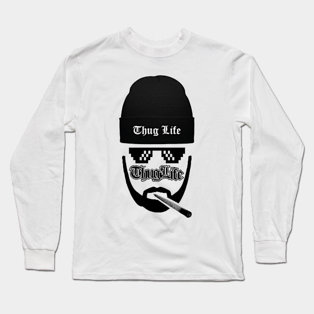 Thug Life Long Sleeve T-Shirt by aissam96